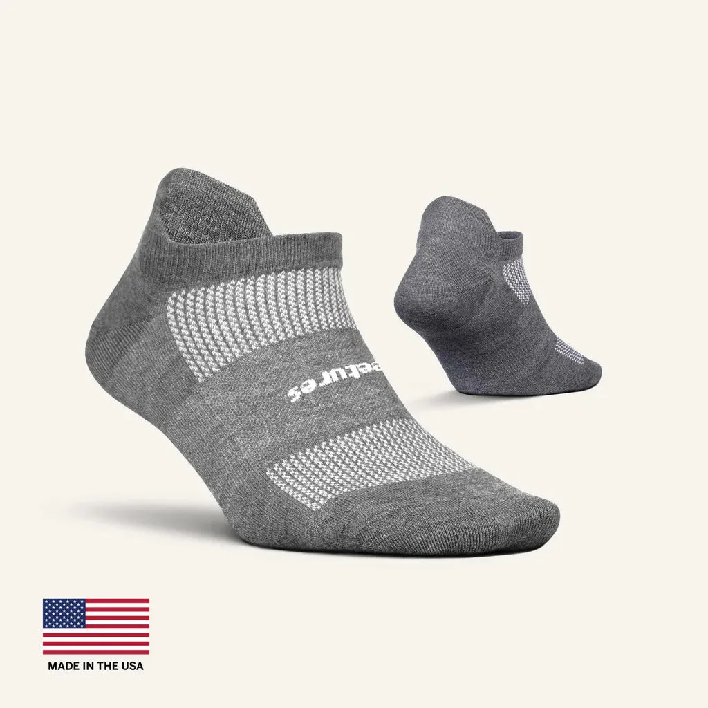 FEETURES HIGH PERFORMANCE MAX CUSHION NO SHOW TAB HEATHER GRAY