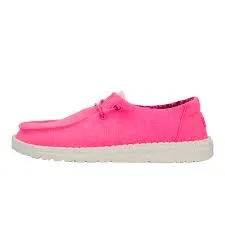 Hey Dude Wendy Canvas Neon Pink