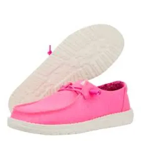 Hey Dude Wendy Canvas Neon Pink