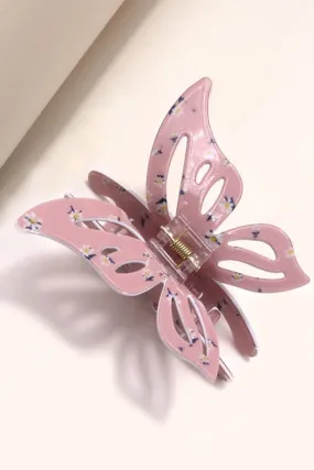 JUMBO CUT OUT BUTTERFLY HAIR CLAW CLIPS | 40H772: Peach