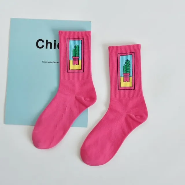 Kawaii Strawberry Milk Socks