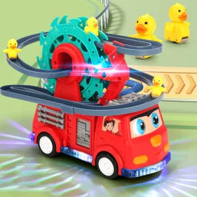 LITTLE DUCK CLIMBING FIRE TRUCK TRACK