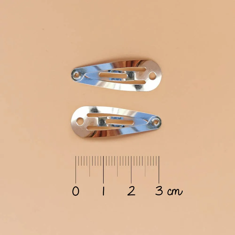 Mini butterfly clips - Liberty Poppy and Daisy Shimmering Rose