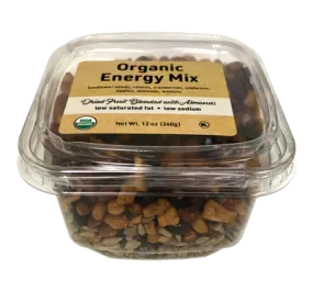 Organic Energy Trail Mix, 12 oz  Container - 12 Pack